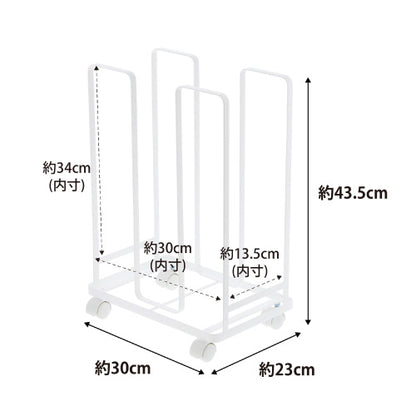 そのまま結べる！ダンボールストッカー(ホワイト)