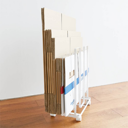 そのまま結べる！ダンボールストッカー(ホワイト)