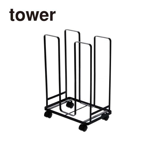 そのまま結べる！ダンボールストッカー(ブラック)