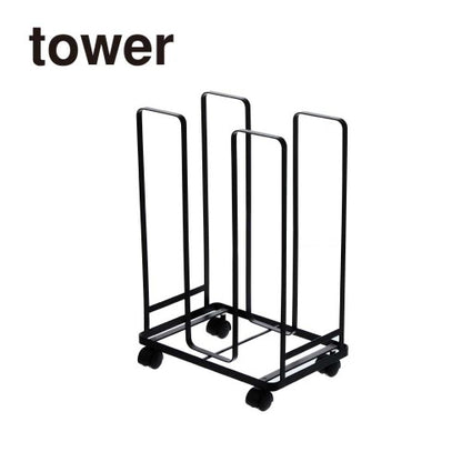 そのまま結べる！ダンボールストッカー(ブラック)