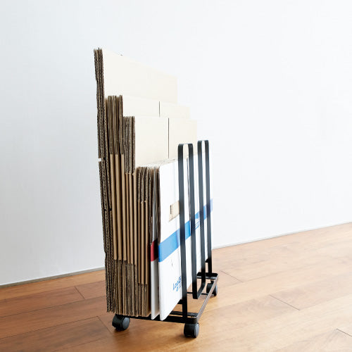 そのまま結べる！ダンボールストッカー(ブラック)