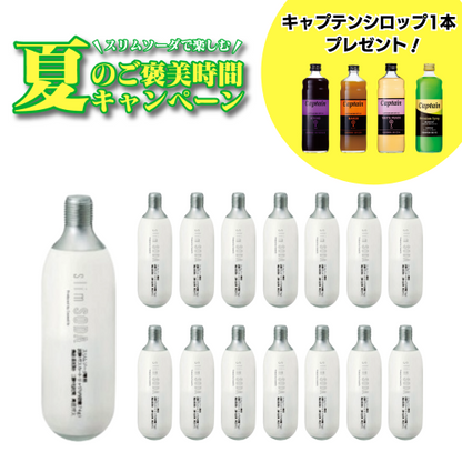 【夏のご褒美セット】炭酸ガスカートリッジ15本セット（シロップつき）