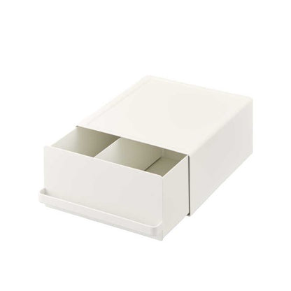 引き出し付き家電下ラック(ホワイト)