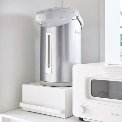 引き出し付き家電下ラック(ホワイト)