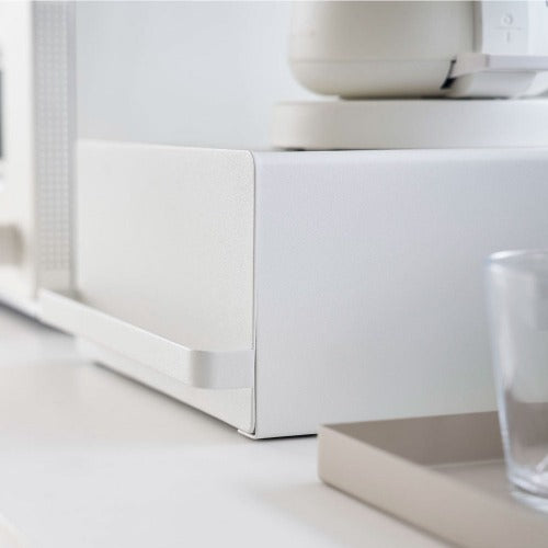 引き出し付き家電下ラック(ホワイト)