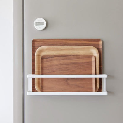 マグネット冷蔵庫横サプリ＆調味料ラック(ホワイト)