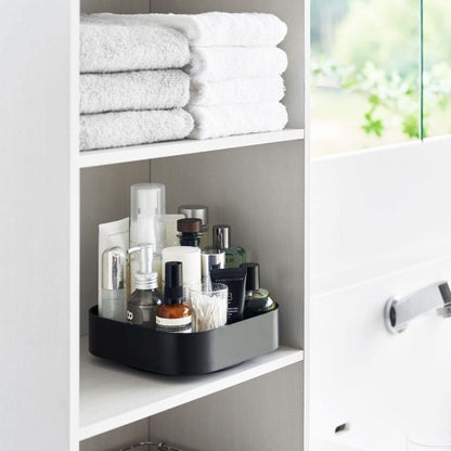 回転式収納ラック スクエア(ブラック)