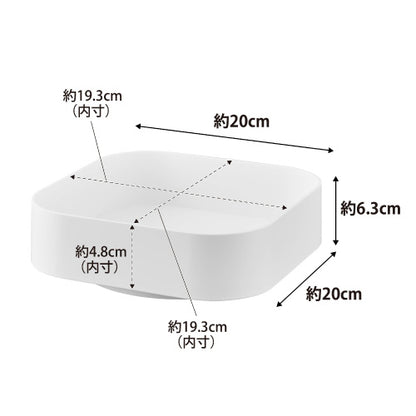 回転式収納ラック スクエア(ホワイト)