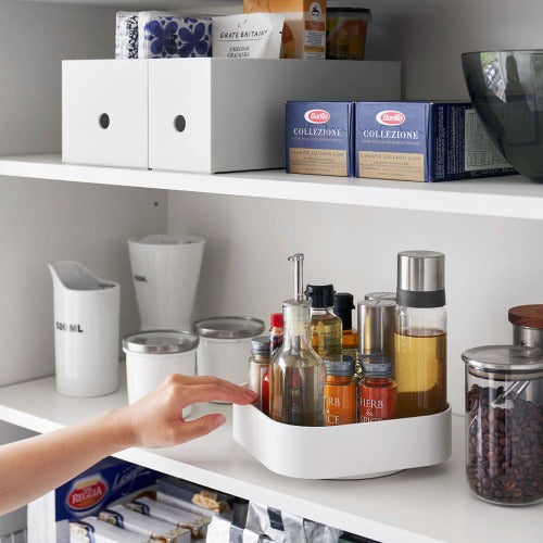 回転式収納ラック スクエア(ホワイト)