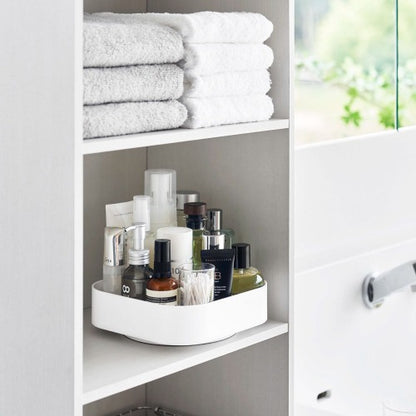 回転式収納ラック スクエア(ホワイト)